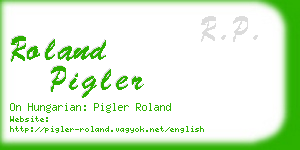 roland pigler business card